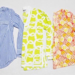 Neon Orange Lemon Long Sleeve Summer Top Bundle